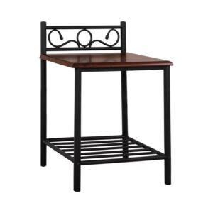 ΚΟΜΟΔΙΝΟ SUZIE HM388 ΑΠΟ ΜΕΤΑΛΛΟ ΚΑΙ ΞΥΛΟ 45x35x48-61Y εκ.