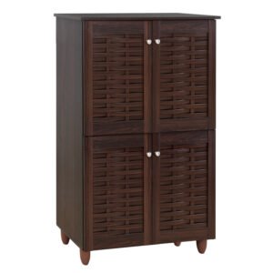 ΠΑΠΟΥΤΣΟΘΗΚΗ-ΝΤΟΥΛΑΠΙ KABIRA 4 ΠΟΡΤΕΣ HM2210.01 WENGE 77Χ34Χ123εκ.